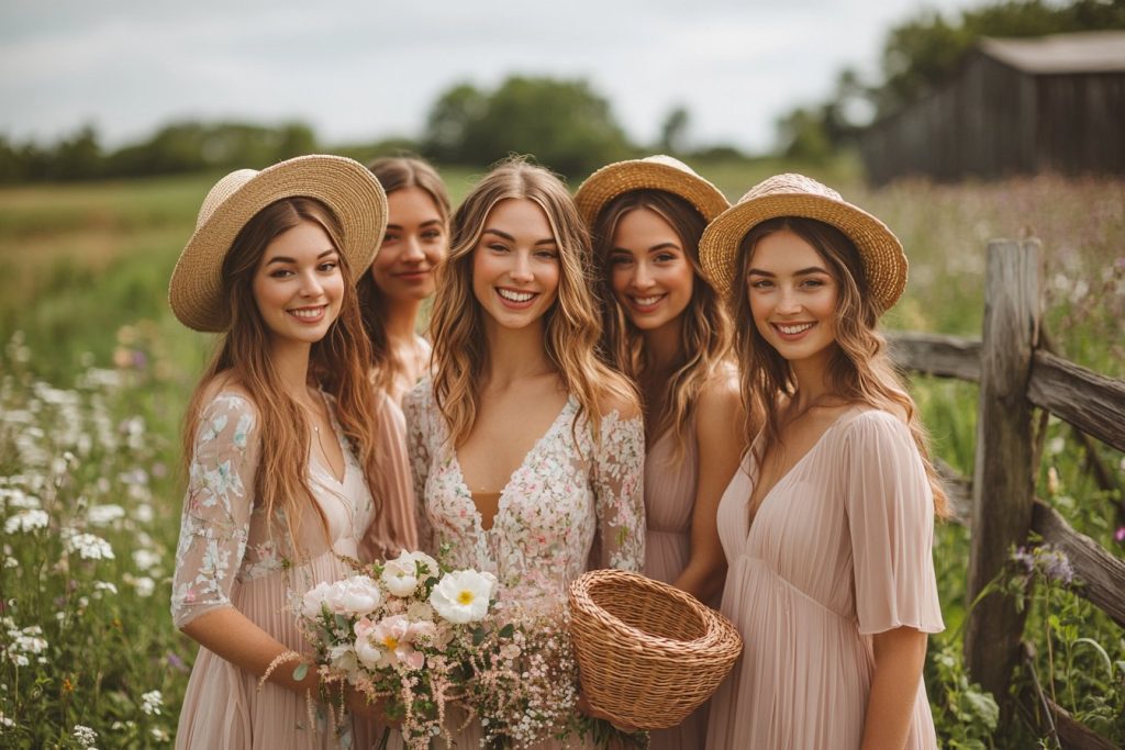 Comment adopter le style champêtre chic avec vos demoiselles d&rsquo;honneur