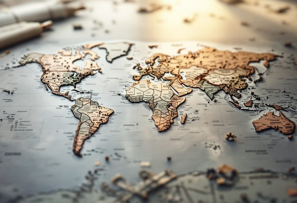 Carte du monde en français géante : Une fenêtre sur le monde à grande échelle