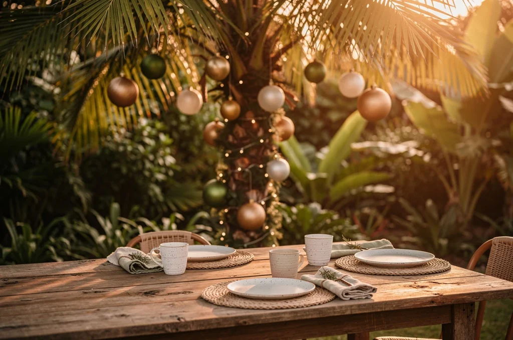 Noël sous les tropiques : idées déco adaptées pour une fête vibrante et originale